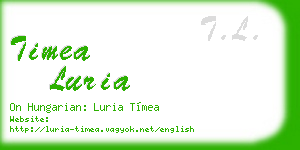timea luria business card